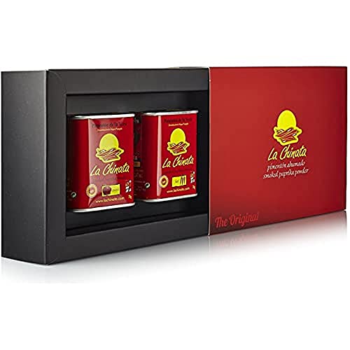Geräuchertes Paprikapulver süß und scharf Geschenkset 2 x 70 g Dose von LA CHINATA