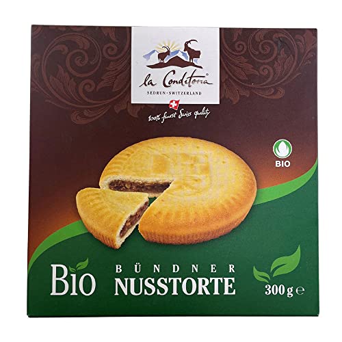 La Conditoria | Bündner Nusstorte Bio, aus Bergbienenhonig, Baumnüssen & Schweizer Butter | 300 g von La Conditoria