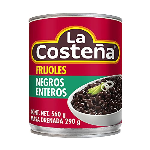 La Costena Bohnen schwarz ganz | 560 gr | Mexikanische Küche | Sättigend und Nährstoffreich | Für Mole, Salsas & Saucen | Ballaststoffreich & Proteinhaltig | Hervorragender Geschmack, 331012 von La Costeña