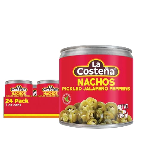 La Costeña Eingelegte Jalapeño-Nacho-Scheiben, vegan, 200 ml, 12 Stück La Costeña Eingelegte Jalapeño-Nacho-Scheiben, vegan, 200 ml, 12 Stück von La Costeña