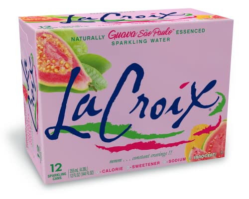 La Croix Flavored Sprudelwasser | Guava - Sao Paolo | Summer 2021 Flavor, Natural Essenced, 355 ml Dosen, 12 Stück von La Croix