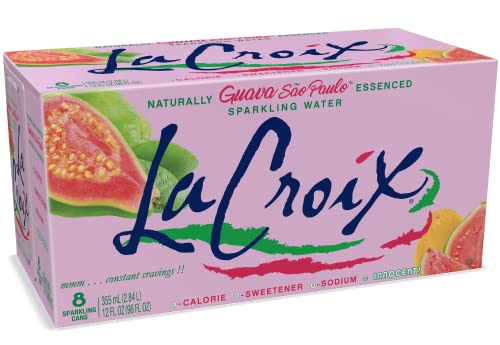La Croix Flavored Sprudelwasser | Guava - Sao Paolo | Summer 2021 Flavor, Natural Essenced, 355 ml Dosen, 8 Stück von La Croix