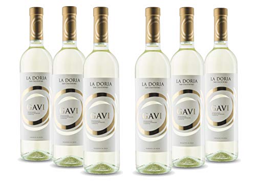 La Doria Gavi DOCG Weißwein Flaschen Cortese trocken - Italien wein Cortese trocken (6 x 0.75 l) von La Doria