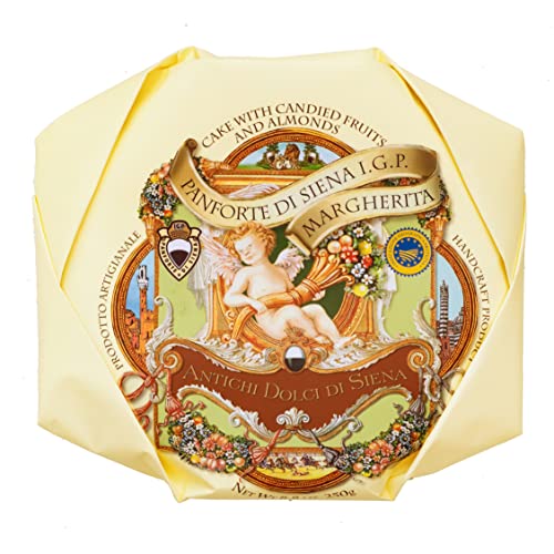 La Fabbrica del Panforte - Panforte di Siena IGP Originalrezept | Reich an Mandeln und kandierten Früchten. Ein Triumph der Geschmäcker und Aromen | 8,8 Unzen (250 g) (MARGHERITA) La Fabbrica del Panforte - Panforte di Siena IGP Originalrezept | Reich an Mandeln und kandierten Früchten. Ein Triumph der Geschmäcker und Aromen | 8,8 Unzen (250 g) (MARGHERITA) von Antichi Dolci di Siena
