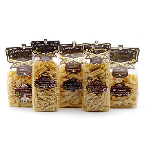 Everydaypack Pasta di Gragnano - Pennoni, Penne Lisce, Tubettoni, Elicoidali, Caserecce 500gr x 5 von La Fabbrica della Pasta di Gragnano