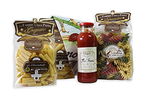 Großes Pasta Geschenkset 3x 500g Pasta di Gragnano und 680g passierte Tomaten von La Fabbrica della Pasta di Gragnano