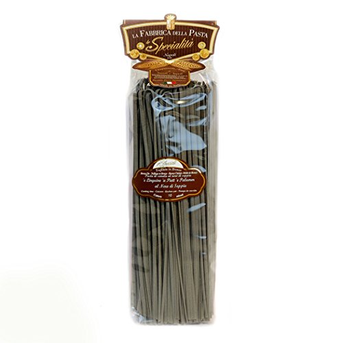 La Fabbrica Della Pasta di Gragnano - Linguine Nudeln mit schwarzer Squid Tinte aus Gragnano - 500 Gr von La Fabbrica della Pasta di Gragnano