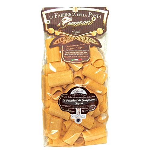 Paccheri "Gragnano" gestreift 500 Gr. - Box 12 Stück - Pasta di Gragnano IGP von La Fabbrica della Pasta di Gragnano