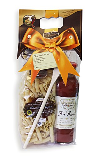 Pasta Geschenkset 500g Maccheroni di Gragnano, 680g passierte Tomaten und handgeschnitzter Holz Kochlöffel Pasta Geschenkset 500g Maccheroni di Gragnano, 680g passierte Tomaten und handgeschnitzter Holz Kochlöffel von La Fabbrica della Pasta di Gragnano
