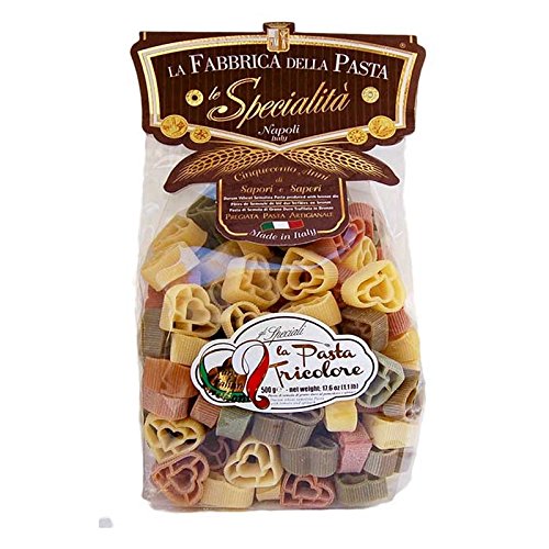 Pasta Tri-color Herzen 500 Gr. - Karton 12 Stücke von La Fabbrica della Pasta di Gragnano