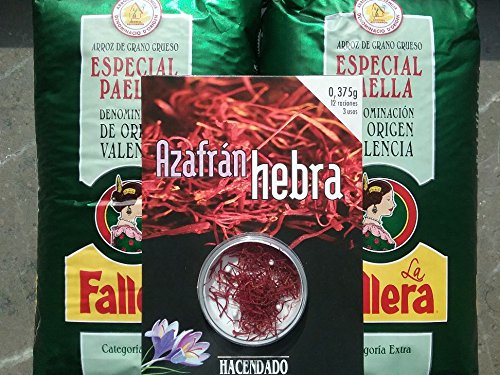 2x1kg Original Paella-Reis La Fallera + 0,375gr. Safran Hacendado von La Fallera / Hacendado
