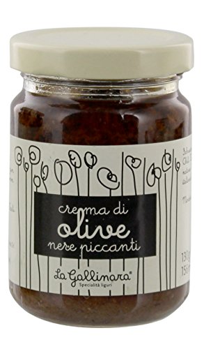 Crema di olive nere piccante, Schwarze Olivencreme, pikant, 130 g von La Gallinara