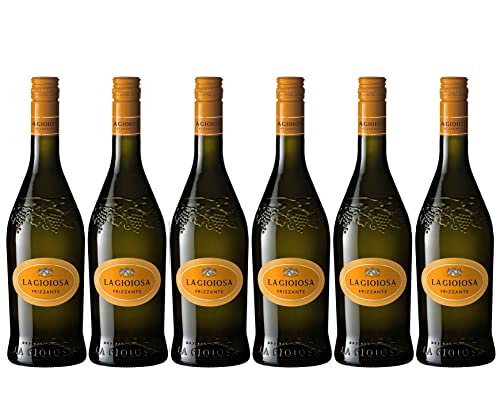 La Gioiosa - Bianco Vino Frizzante - Weißer Schaumwein aus Italien, 6 x 750 ml (Die Farbe der Flaschen kann variieren) von La Gioiosa