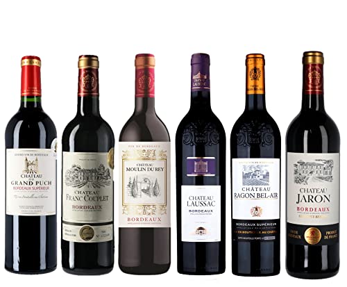 La Grande Vinothèque - Châteaux Bordeaux - Wein Probierpaket - Wein Selection 6 Flasche Rotwein mit Goldmedaille aus Bordeaux, Frankreich (6 x 0.75 l) von La Grande Vinothèque
