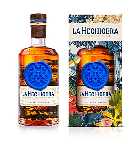 La Hechicera Reserva Familiar Rum – Holzig-süßer Rum mit charakteristischen Aromen – Leckere Spirituose, ideal pur oder als Basis von Drinks – 1 x 0,7 l von La Hechicera