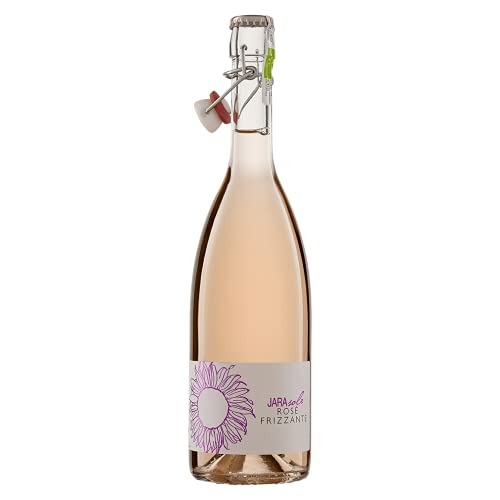 La Jara Bio Rosé Frizzante Jarasole Roséwein Perlwein Schaumwein 1er Pack (1 0,75 l) von La Jara