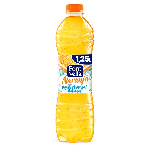 Font Vella Mineralwasser, Natur, mit orangefarbenem Saft, 1,25 l von Font Vella Levite