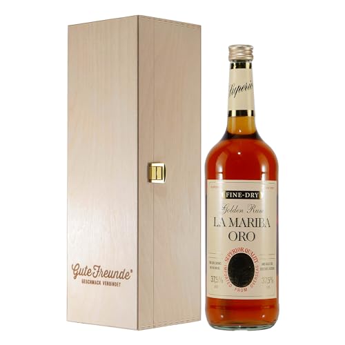 La Mariba Oro Golden Rum mit Geschenk-Holzkiste von La Mariba