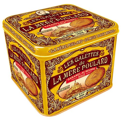 Galettes Caramel de La Mère Poulard, französisches Gebäck mit gesalzenem Karamell in Schmuckdose, 500g von LA MERE POULARD