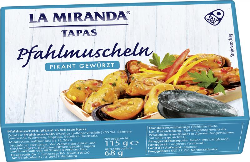 La Miranda Tapas Pfahlmuscheln La Miranda Tapas Pfahlmuscheln von La Miranda