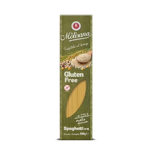 La Molisana, Spaghetti Nr. 15 Glutenfrei, glutenfreie Nudeln – Bronzegezogene Nudeln mit Vollkornreis, Mais und Quinoa – Packung mit 400 g von La Molisana