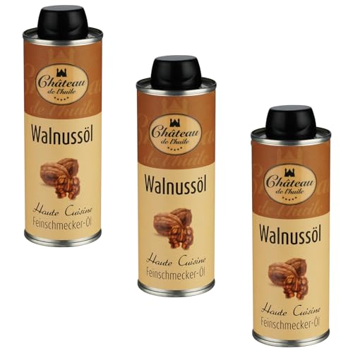 Château de l'huile Geröstetes Walnussöl – 250ml, 3er Pack - Kaltgepresst, Reich an Omega-3 & Antioxidantien, Fördert Herzgesundheit, Intensives Aroma, Ideal für Salate, Pesto und Dressings Château de l'huile Geröstetes Walnussöl – 250ml, 3er Pack - Kaltgepresst, Reich an Omega-3 & Antioxidantien, Fördert Herzgesundheit, Intensives Aroma, Ideal für Salate, Pesto und Dressings von La Monegasque