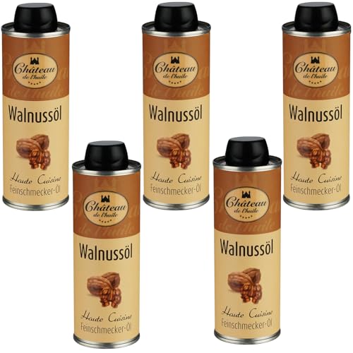 Château de l'huile Geröstetes Walnussöl – 250ml, 5er Pack - Kaltgepresst, Reich an Omega-3 & Antioxidantien, Fördert Herzgesundheit, Intensives Aroma, Ideal für Salate, Pesto und Dressings Château de l'huile Geröstetes Walnussöl – 250ml, 5er Pack - Kaltgepresst, Reich an Omega-3 & Antioxidantien, Fördert Herzgesundheit, Intensives Aroma, Ideal für Salate, Pesto und Dressings von La Monegasque