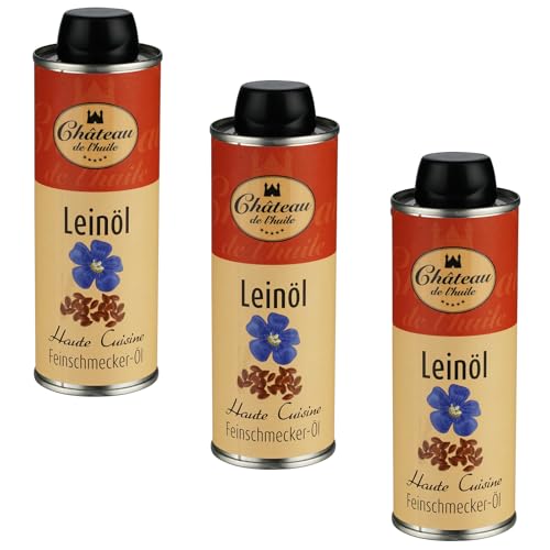 Château de l’huile Leinöl - Kaltgepresst - 250ml, 3er Pack - Hochwertiges Gourmetöl, Reich an Omega-3 Fettsäuren und Antioxidantien Château de l’huile Leinöl - Kaltgepresst - 250ml, 3er Pack - Hochwertiges Gourmetöl, Reich an Omega-3 Fettsäuren und Antioxidantien von La Monegasque