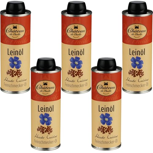 Château de l’huile Leinöl - Kaltgepresst - 250ml, 5er Pack - Hochwertiges Gourmetöl, Reich an Omega-3 Fettsäuren und Antioxidantien Château de l’huile Leinöl - Kaltgepresst - 250ml, 5er Pack - Hochwertiges Gourmetöl, Reich an Omega-3 Fettsäuren und Antioxidantien von La Monegasque
