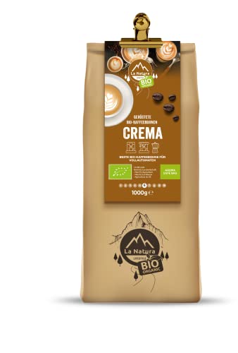 La Natura Lifestyle BIO KAFFEEBOHNEN (1000g) | CREMA BIO Bohnenkaffee | GANZE BOHNEN | Arabica & Robusta | Vollautomaten & Siebträgermaschinen von La Natura LIFESTYLE