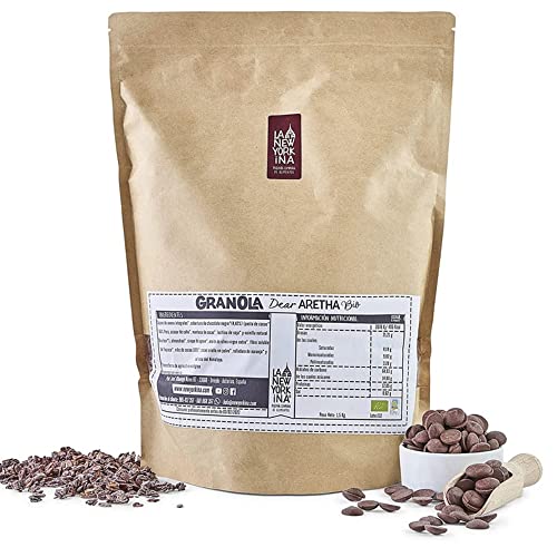 Bio Granola mit Schokolade aus Peru (65%) - 1,5 Kilo - Gebacken mit Extra Vergine Olivenöl - Naturprodukte - 100% Handwerkliche Verarbeitung - La Newyorkina von La Newyorkina