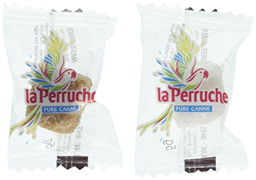 Braune & weiße Rohr-Zucker-Würfel, seperat verpackt, im Aufstellkarton, 2,5 kg von La Perruche