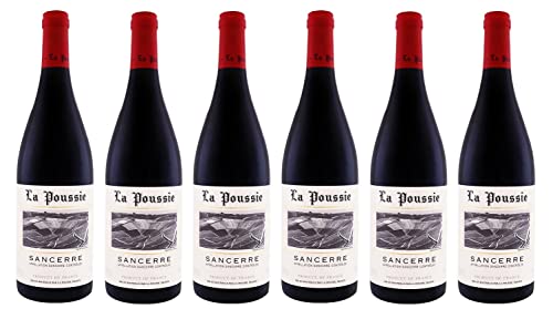 6x 0,75l - La Poussie - Sancerre Rouge - Sancerre A.O.P. - Loire - Frankreich - Rotwein trocken von La Poussie