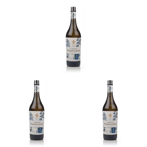 La Quintinye Vermouth Royal Blanc | 750 ml | französischer Wermut mit Eichenfassreifung | Ausgeprägte Bitternote | Blumiger Duft von Zitrone & Pineau | Geschmack Lebhaft & floral (Packung mit 3) von La Quintinye