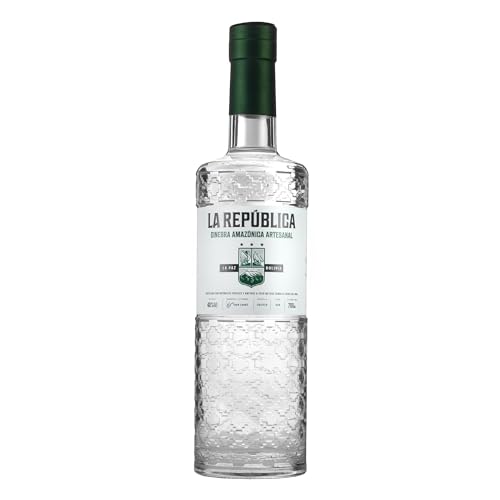 La República Amazónica London Dry Gin (1x0,7 l) 42% vol. - mehrfach weltweit prämiert - 8 seltene Botanicals aus dem Amazonas Gebiet in Bolivien (Gewürz) von LA REPÚBLICA GINEBRA ANDINA ARTESANAL