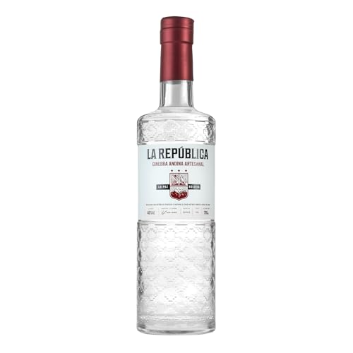 La República Andina London Dry Gin (1x0,7 l) 42% vol. - mehrfach weltweit prämiert - 8 seltene Botanicals aus den Anden in Bolivien von LA REPÚBLICA GINEBRA ANDINA ARTESANAL