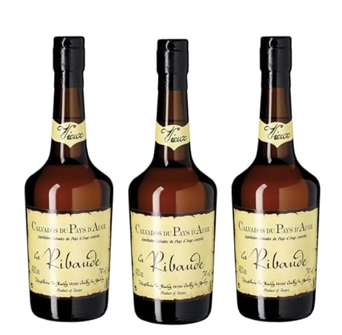 3x 0,7l - La Ribaude - Vieux - Calvados du Pays d'Auge A.O.P. - Apfelbrand - Normandie - Frankreich - 40,0% vol. 3x 0,7l - La Ribaude - Vieux - Calvados du Pays d'Auge A.O.P. - Apfelbrand - Normandie - Frankreich - 40,0% vol. von La Ribaude