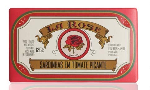 La Rose - Portugiesische gewürzte Gourmet Sardinen Würzige Tomate - 5er Pack (5 x 120 gr) von La Rose