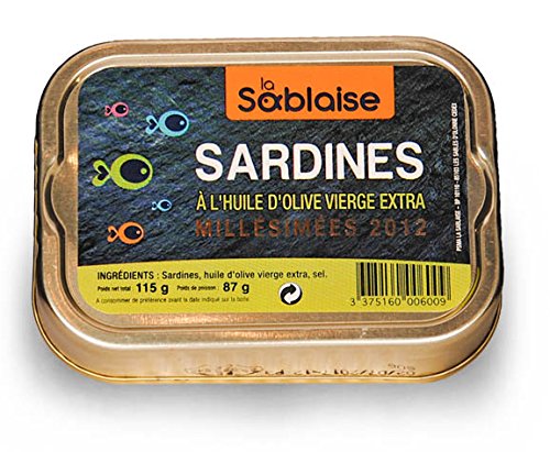 La Sablaise - Sardinen-Filets in Olivenöl (Sardines à l'huile d'Olive vierge extra) 115 g von La Sablaise