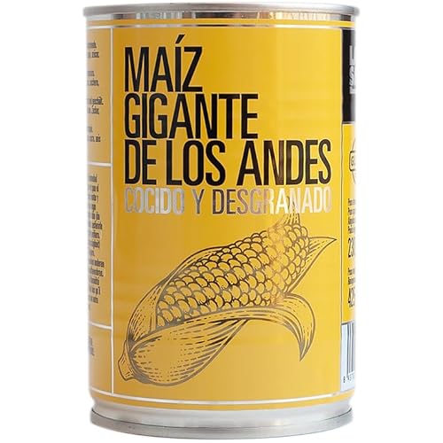 Gekochter und geschälter Mais. La Sarita Riesen Andenmais 425 g. Unwiderstehliche Maiskörner. Peruanische Küche. 100% natürlich, ohne Konservierungsstoffe und künstliche Aromen. Vegan und glutenfrei. Gekochter und geschälter Mais. La Sarita Riesen Andenmais 425 g. Unwiderstehliche Maiskörner. Peruanische Küche. 100% natürlich, ohne Konservierungsstoffe und künstliche Aromen. Vegan und glutenfrei. von La Sarita
