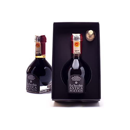 La Secchia - "Affinato", Traditioneller Balsamico-Essig aus Modena DOP, Mindestens 12 Jahre Alt, Flasche zu 100 ml mit Hülle Dosierer, Geschenkbox, Handgefertigt in Italien La Secchia - "Affinato", Traditioneller Balsamico-Essig aus Modena DOP, Mindestens 12 Jahre Alt, Flasche zu 100 ml mit Hülle Dosierer, Geschenkbox, Handgefertigt in Italien von LA SECCHIA