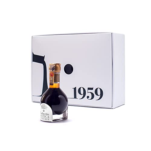 La Secchia - "1959", Traditioneller Balsamico-Essig aus Modena DOP mit Einem Alter von 60 Jahren, 100 ml Flasche mit Spender und Rezeptbuch, Geschenkbox La Secchia - "1959", Traditioneller Balsamico-Essig aus Modena DOP mit Einem Alter von 60 Jahren, 100 ml Flasche mit Spender und Rezeptbuch, Geschenkbox von LA SECCHIA