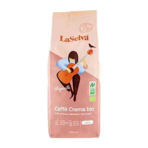 LaSelva Caffé Crema Elegante Röstkaffee ganze Bohne, Bio, 1kg von LaSelva