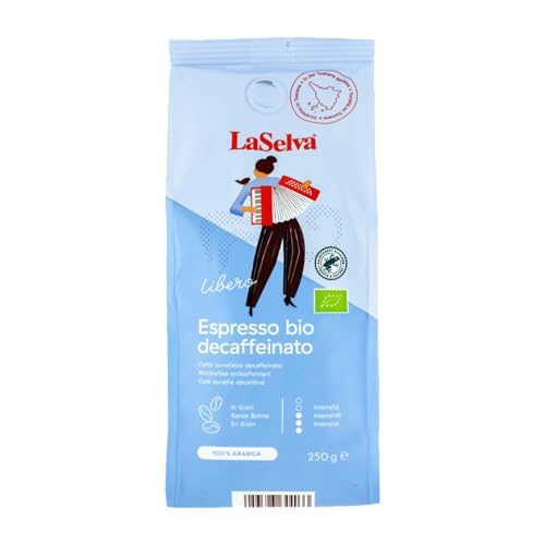 LaSelva Espresso Libero Röstkaffee ganze Bohne, entkoffeiniert, Bio, 250g LaSelva Espresso Libero Röstkaffee ganze Bohne, entkoffeiniert, Bio, 250g von LaSelva
