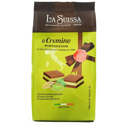 La Suissa Il Cremino Pistacchio, Schokoladen-Pistazien-Pralinen aus dem Piemont, 150g von La Suissa