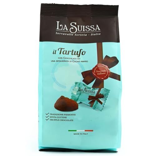 La Suissa Il Tartufo, Schokoladen-Trüffel Pralinen mit Haselnuss aus dem Piemont, 120g von La Suissa