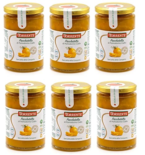 6x La Torrente Pacchetella di Pomodorino Giallo Gelbe Tomate Kampanien Spezialität 100% italienische Tomate Glaspackung 340g 6x La Torrente Pacchetella di Pomodorino Giallo Gelbe Tomate Kampanien Spezialität 100% italienische Tomate Glaspackung 340g von La Torrente