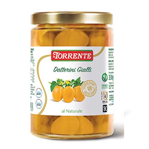 Datterini gelbe Tomaten in Wasser - ungeschälte Tomaten - La Torrente - 6 Stück Karton von La Torrente