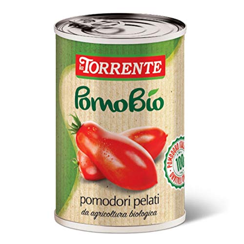 Geschälte Tomaten aus biologischem Anbau PomoBio aus 500g - La Torrente - 24 Stück Karton von La Torrente