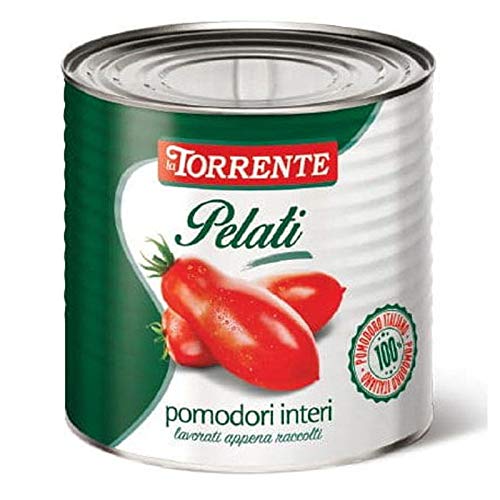Pflaume abgezogene Tomaten im Tomatensaft 1Kg - La Torrente - 12 Stück Karton von Liakai